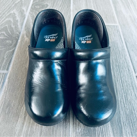 Dansko | Shoes | Dansko Xp 2 Black Leather Slip On Clogs Shoes
